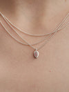 OLIO E ACETO Tanabata Special Collection Sterling Silver Rhodonite Flower Pendant Necklace OLIO-OA13N37-YFC Silver/Pink Orange